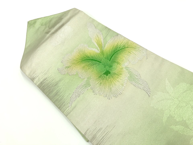 リサイクル　カトレア模様織出し名古屋帯